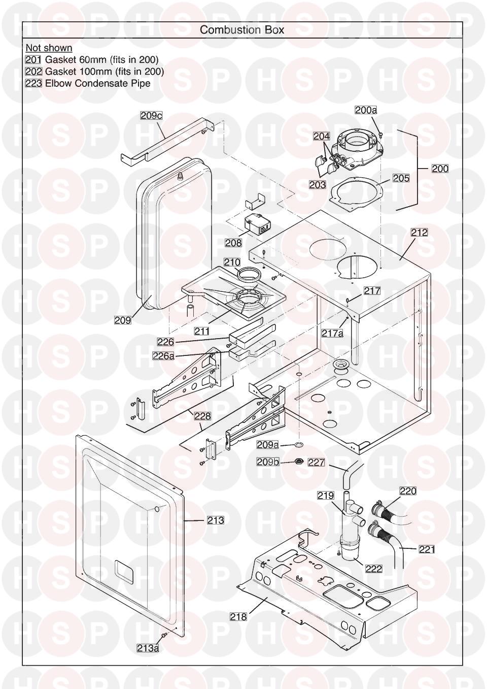 Baxi Duo Tec 28 Combi ErP (Serial No. Ending DC ) (Combustion Box ...